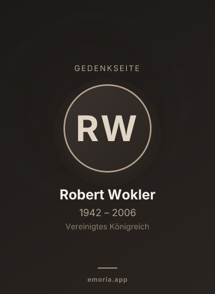 Gedenkportrait von Robert Wokler