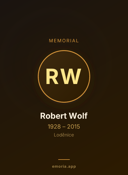 Memorial portrait of Robert Wolf