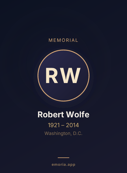 Memorial portrait of Robert Wolfe