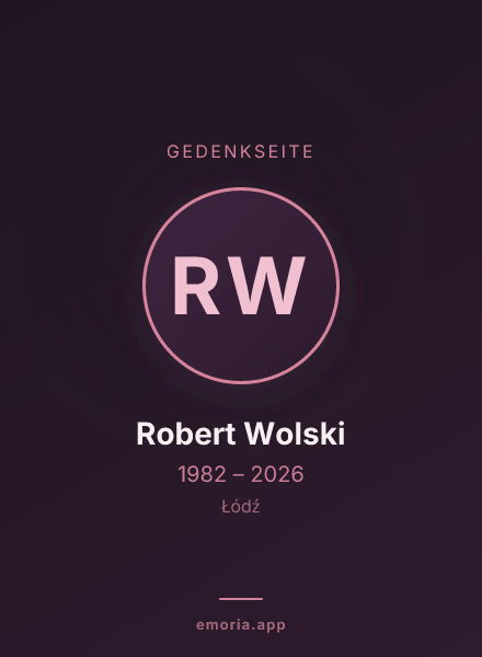 Gedenkportrait von Robert Wolski