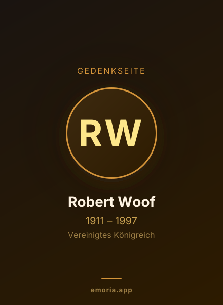 Gedenkportrait von Robert Woof