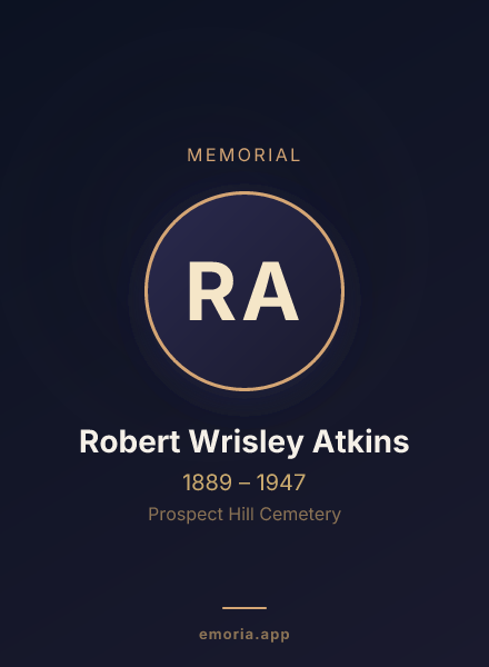 Memorial portrait of Robert Wrisley Atkins