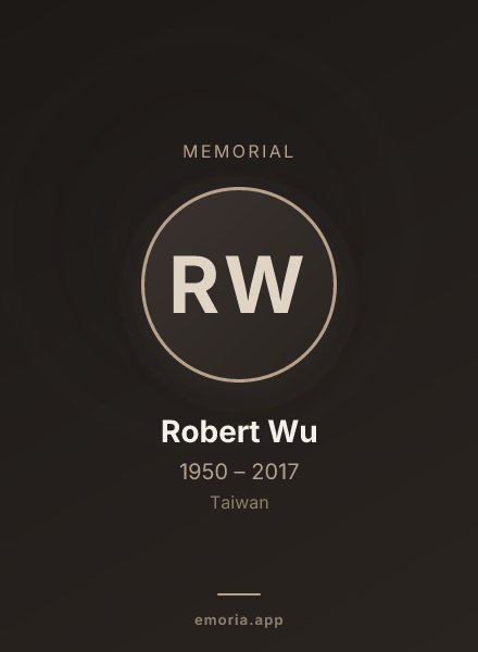Memorial portrait of Robert Wu