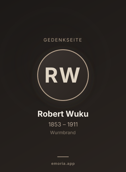 Gedenkportrait von Robert Wuku