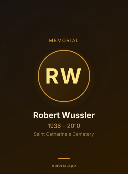 Memorial portrait of Robert Wussler
