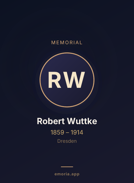 Memorial portrait of Robert Wuttke