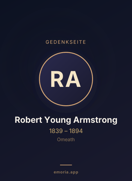 Gedenkportrait von Robert Young Armstrong