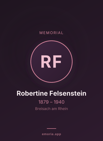 Memorial portrait of Robertine Felsenstein