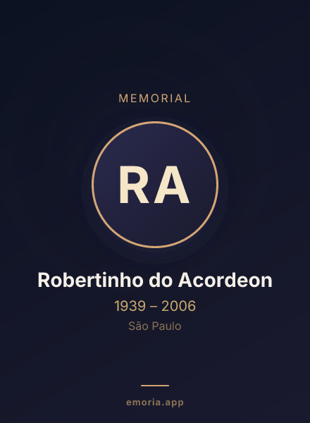 Memorial portrait of Robertinho do Acordeon