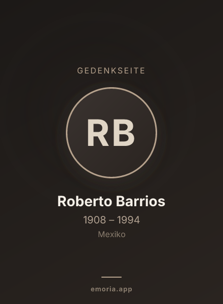Gedenkportrait von Roberto Barrios