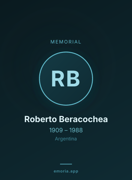 Memorial portrait of Roberto Beracochea