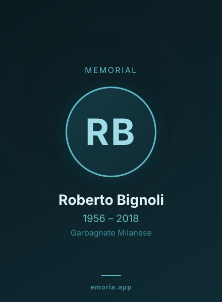 Memorial portrait of Roberto Bignoli