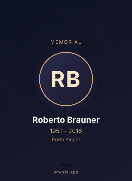 Memorial portrait of Roberto Brauner