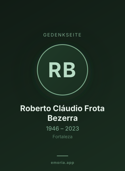 Gedenkportrait von Roberto Cláudio Frota Bezerra