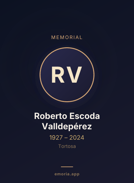 Memorial portrait of Roberto Escoda Valldepérez