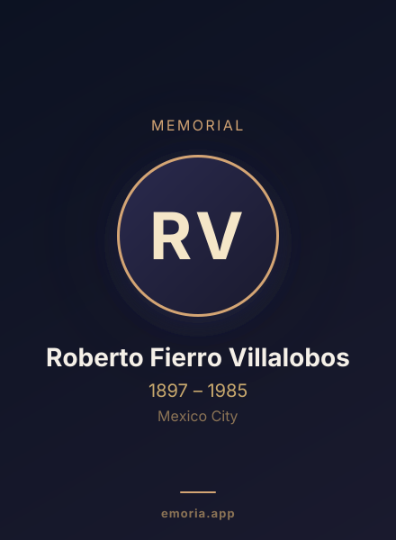 Memorial portrait of Roberto Fierro Villalobos