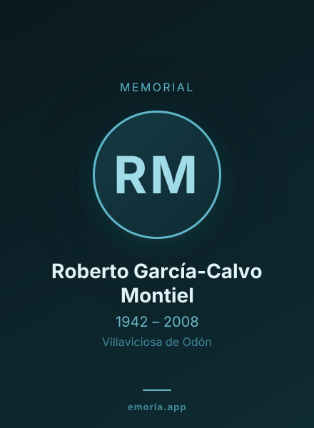 Memorial portrait of Roberto García-Calvo Montiel