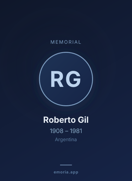 Memorial portrait of Roberto Gil