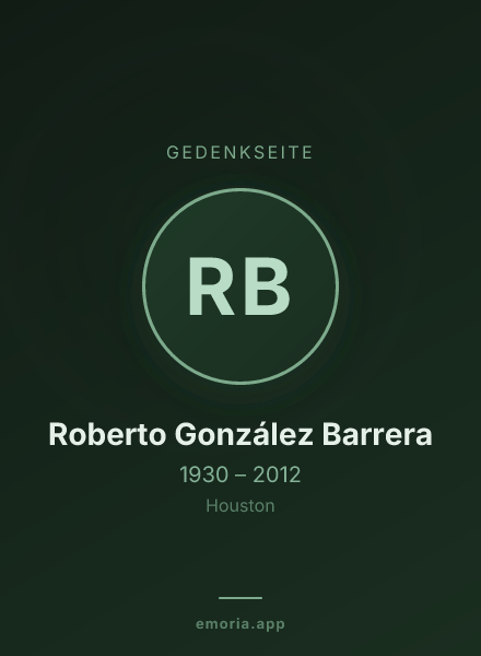 Gedenkportrait von Roberto González Barrera