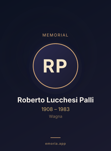 Memorial portrait of Roberto Lucchesi Palli