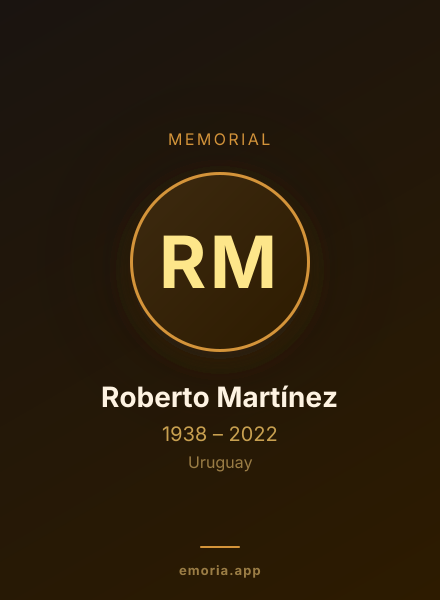 Memorial portrait of Roberto Martínez