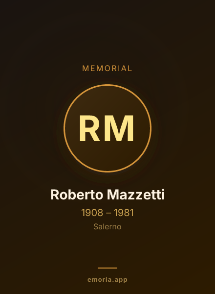 Memorial portrait of Roberto Mazzetti