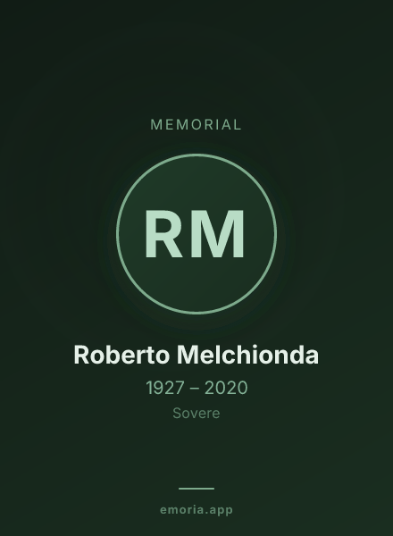 Memorial portrait of Roberto Melchionda