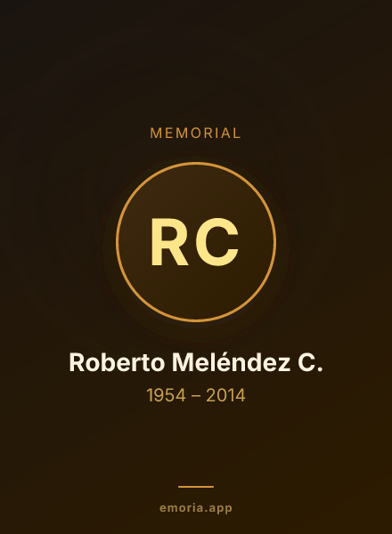 Memorial portrait of Roberto Meléndez C.