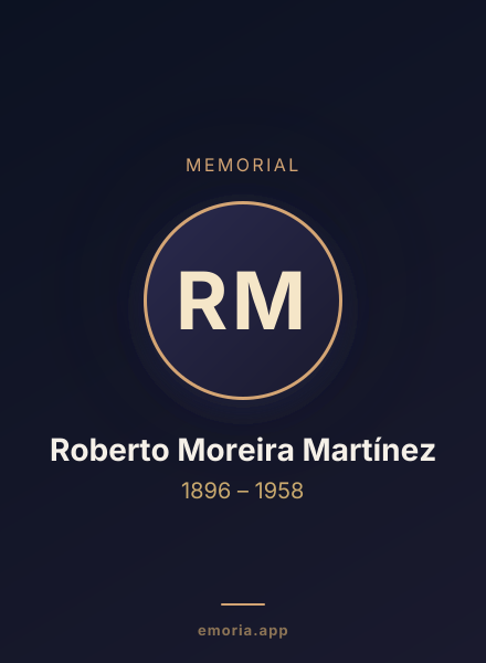 Memorial portrait of Roberto Moreira Martínez