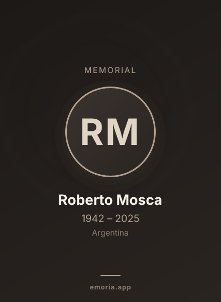 Memorial portrait of Roberto Mosca