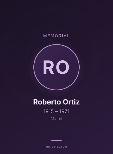 Memorial portrait of Roberto Ortiz