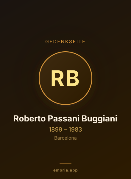 Gedenkportrait von Roberto Passani Buggiani