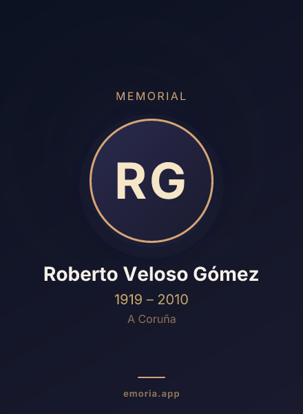 Memorial portrait of Roberto Veloso Gómez