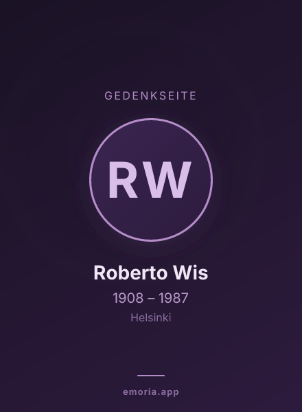 Gedenkportrait von Roberto Wis