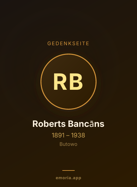Gedenkportrait von Roberts Bancāns