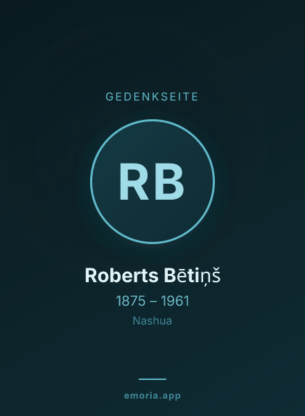 Gedenkportrait von Roberts Bētiņš