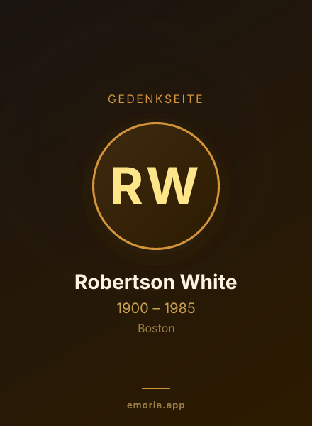 Gedenkportrait von Robertson White