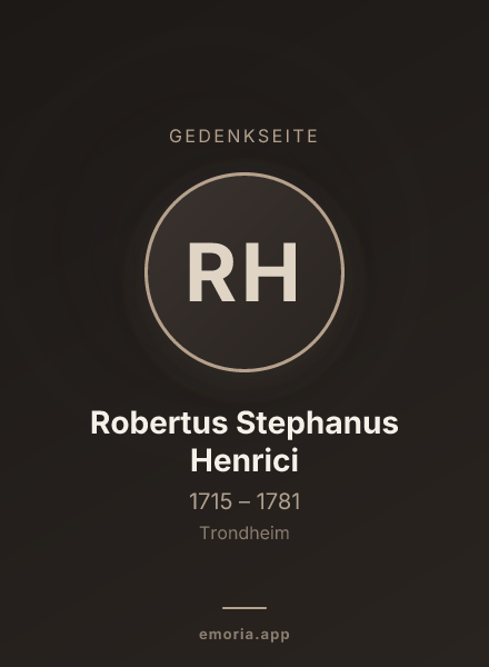 Gedenkportrait von Robertus Stephanus Henrici
