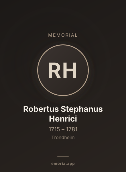 Memorial portrait of Robertus Stephanus Henrici
