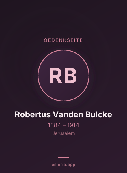 Gedenkportrait von Robertus Vanden Bulcke