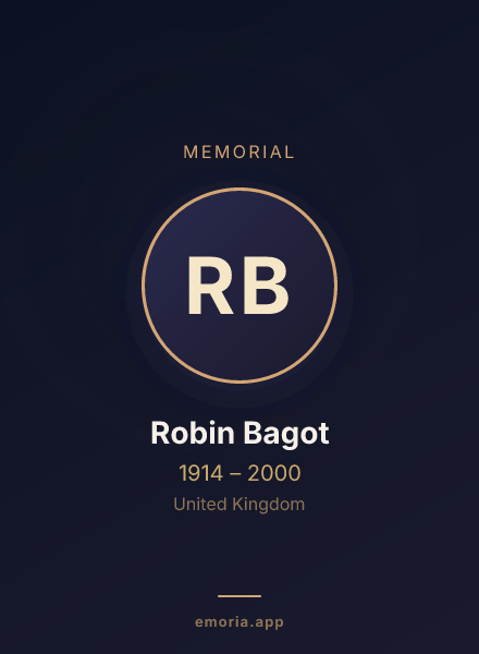 Memorial portrait of Robin Bagot