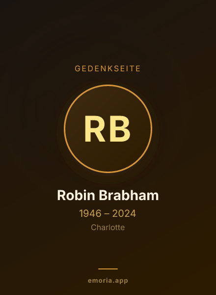 Gedenkportrait von Robin Brabham