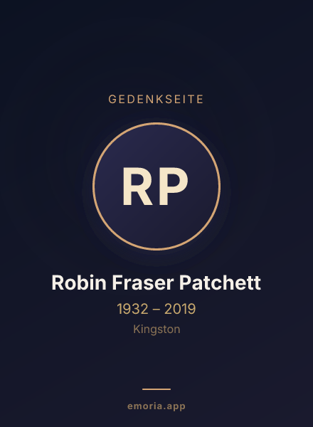 Gedenkportrait von Robin Fraser Patchett