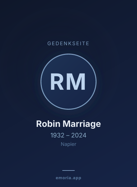 Gedenkportrait von Robin Marriage