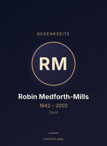Gedenkportrait von Robin Medforth-Mills
