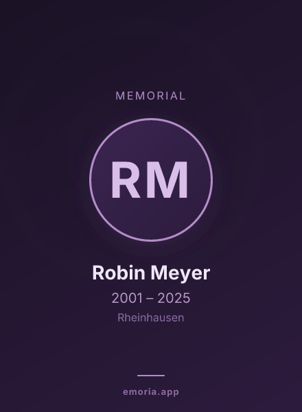 Memorial portrait of Robin Meyer