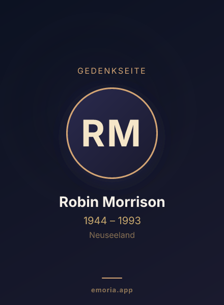 Gedenkportrait von Robin Morrison