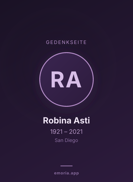 Gedenkportrait von Robina Asti