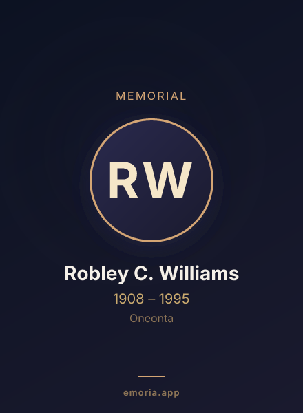 Memorial portrait of Robley C. Williams