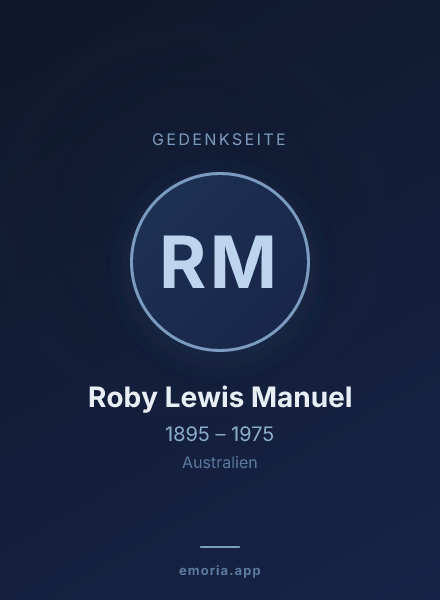 Gedenkportrait von Roby Lewis Manuel